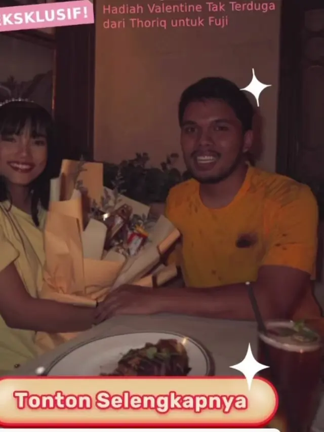 Fuji An dan Thariq makan malam hari Valentine (foto: Instagram fuji_an)