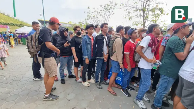 FOTO Suporter Timnas Indonesia U-22