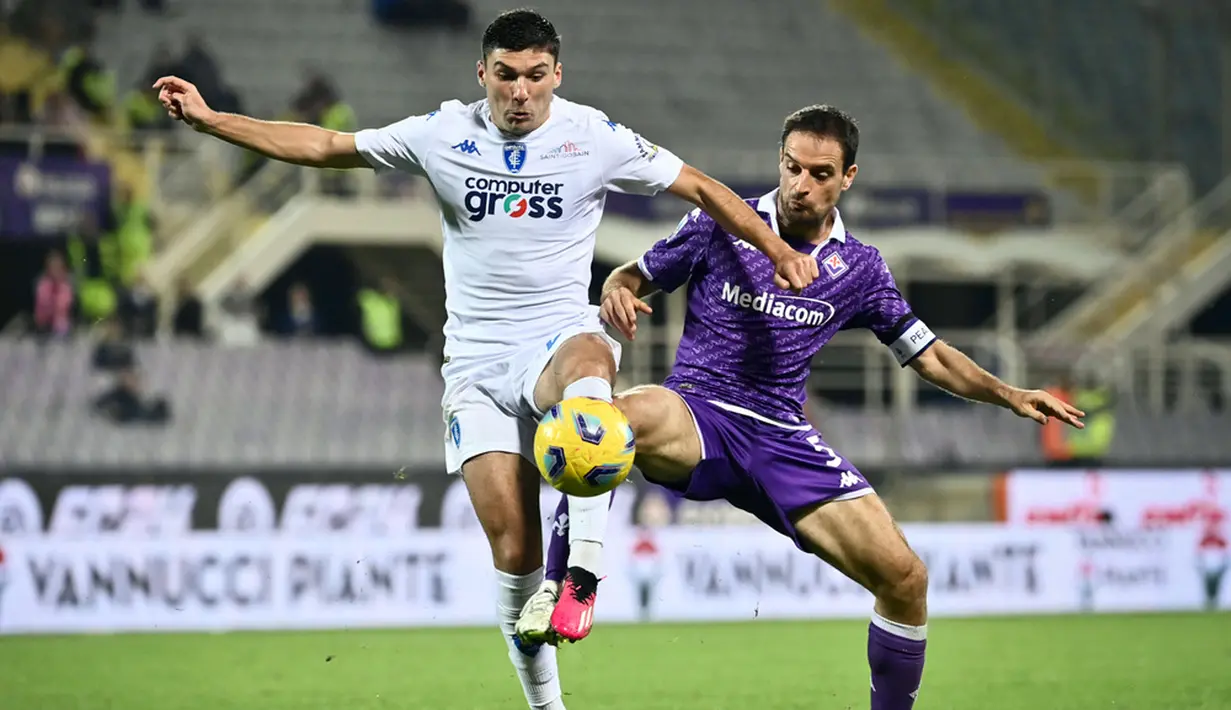Bagi Fiorentina, ini kekalahan keduanya di Liga Italia 2023-2024. (Massimo Paolone/LaPresse via AP)