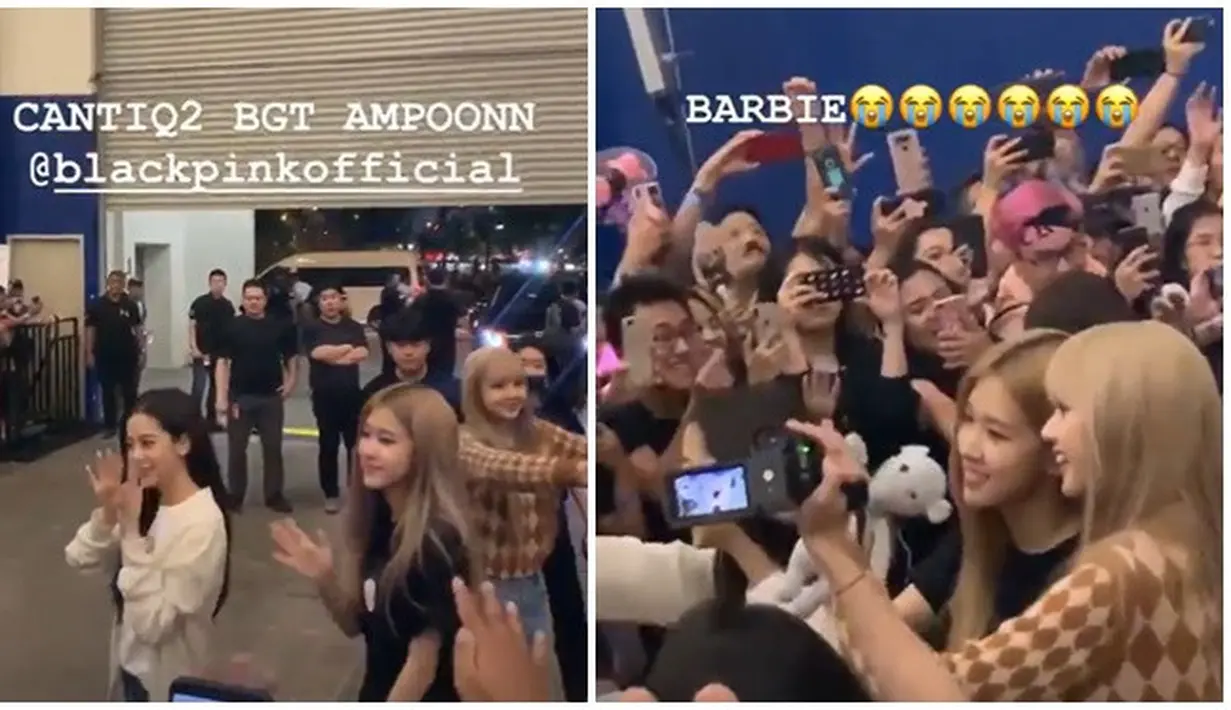 Usai konser, Blackpink masih menyapa para penggemarnya. Diketahui sepertinya ini adalah momen Blackpink akan kembali ke hotel. Meski lelah karena baru selesai konser, Jisoo, Jennie, Rose dan Lisa tetap memberikan sambutan hangat untuk para penggemarnya. Selain cantik dan suara merdunya, sikap hangatnya kepada fans menjadi nilai lebih grup vokal ini sangat dicintai. (Liputan6.com/IG/@audimarissa)