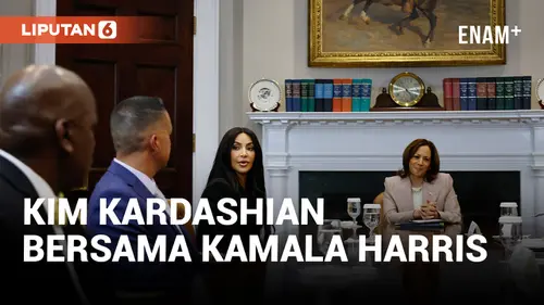 VIDEO: Kim Kardashian Duduk Bersama dengan Kamala Harris di Gedung Putih