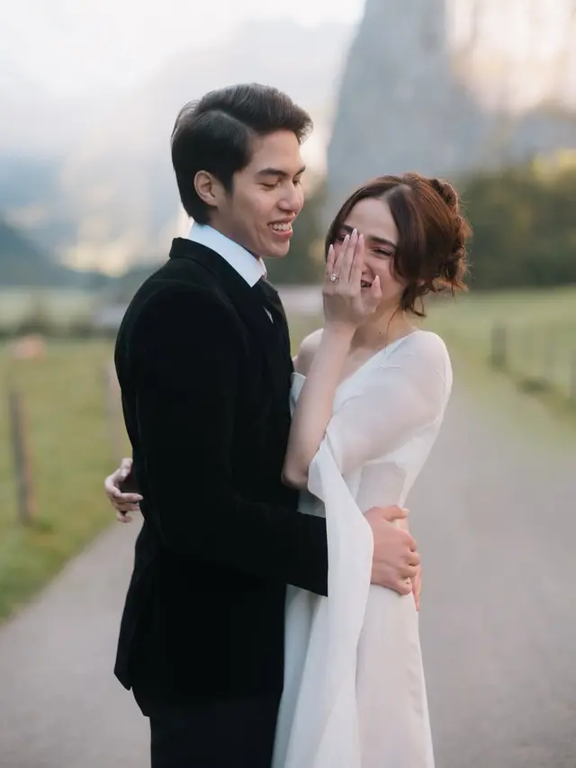 Syifa Hadju Resmi Dilamar El Rumi di Swiss, Anggun Bak Pengantin dalam Balutan Gaun Putih