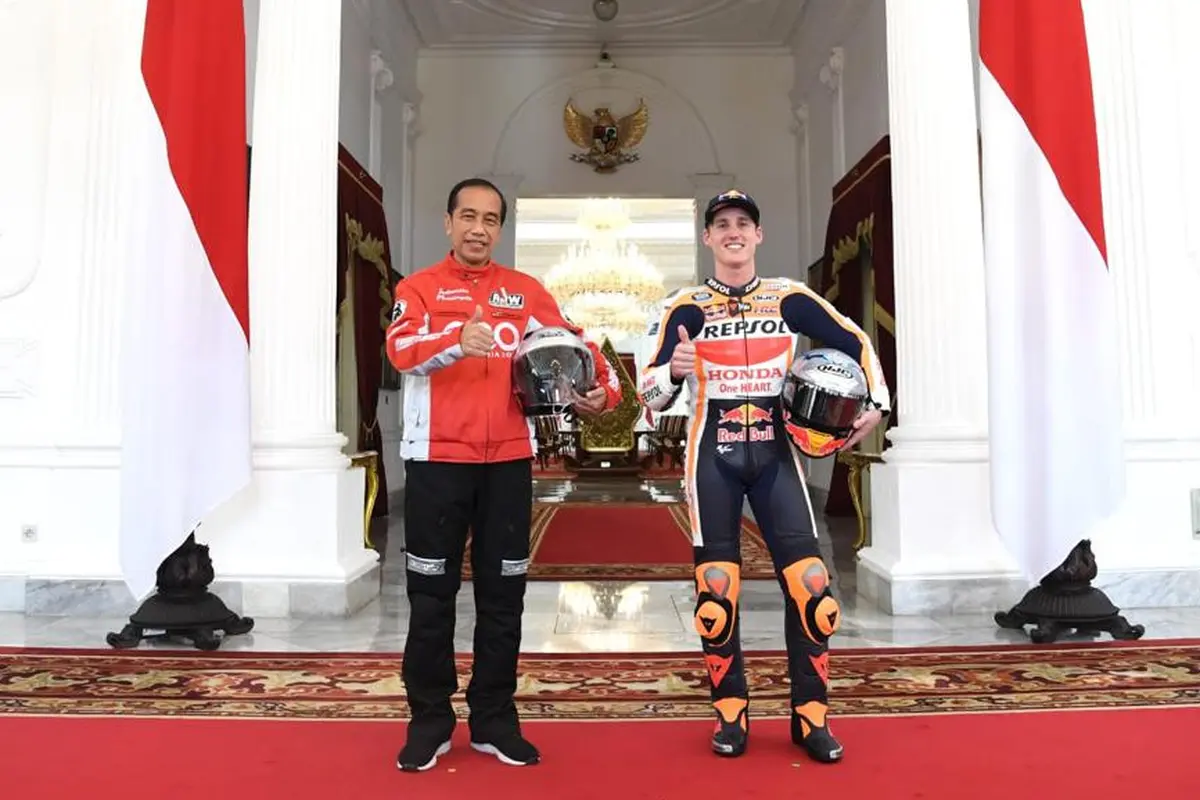 Presiden Jokowi Terima Pembalap MotoGP di Istana Negara