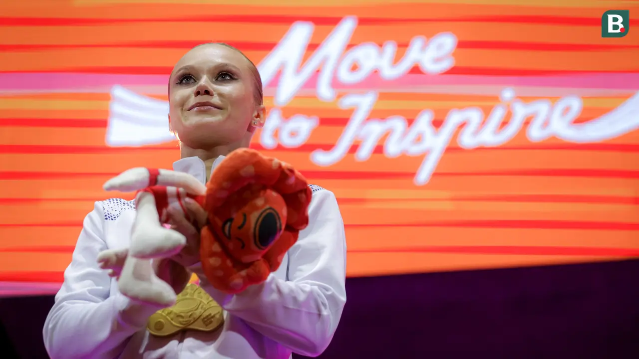 Foto: Tambah Dua Medali, Angelina Melinkova Catatkan Dominasi di Kejuaraan Dunia Gimnastik 2025