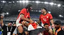 Di babak adu penalti, Mesir menang 5-4 sekaligus memastikan tiket laga semifinal sepak bola Olimpiade Paris 2024. (Sylvain THOMAS/AFP)