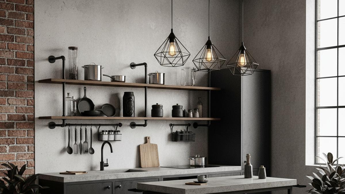 7 Inspirasi Dapur Minimalis Ala Industrial Minim Perabot Tren 2025, Stylish untuk Rumah Kecil