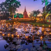 Festival cahaya, Loy Krathong di Thailand. (Foto: airbnb)