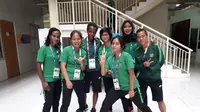 Para pemain Timnas Putri Indonesia di Asian Games 2018 (Foto: Luthfie Febriyanto/Liputan6.com)