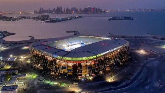 Stadion 974 di Doha, Qatar, dibangun menggunakan bahan yang bisa didaur ulang (Photo: AFP)