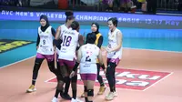 Bethania de la Cruz (18) memutuskan pensiun usai membawa Jakarta Popsivo Polwan lolos ke final four Proliga 2026 dengan mengalahkan  Medan Falcons di GOR Candradimuka Padepokan Voli Jenderal Polisi Kunarto, Sentul, Bogor, Jumat (27/2). (foto: PBVSI)