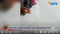 Seorang emak-emak di Binjai, Sumatera Utara mengeluh adanya dugaan beras mengandung plastik usai membeli dari Bulog di Kelurahan Berngam, Binjai pada 4 Oktober 2023.