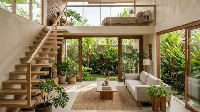 Rumah 6x6 Konsep Mezzanine Modern