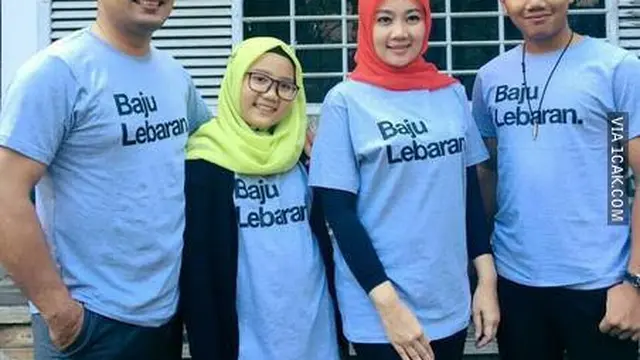 6 Outfit Keluarga saat Lebaran Ini Unik, Bikin Tepuk Jidat