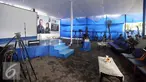 Suasana di Posko Pemenangan Agus-Sylvi, di Wisma Proklamasi, Jakarta, Rabu (15/2). Berbeda dengan Rumah Kemenangan Paslon lainya di Wisma Proklamasi ini tampak sepi. (Liputan6.com/JohanTallo)