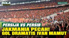 Jakmania melakukan selebrasi luar biasa setelah Ivan Mamut mencetak gol dramatis di masa injury time babak kedua saat Persija Jakarta menghadapi Persib Bandung di SUGBK. Gol sundulan Ivan Mamut memastikan Persija meraih kemenangan 2-1 atas Persib da...
