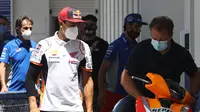 Marc Marquez di sela-sela rangkaian balapan MotoGP Andalusia 2020. (STR / AFP)