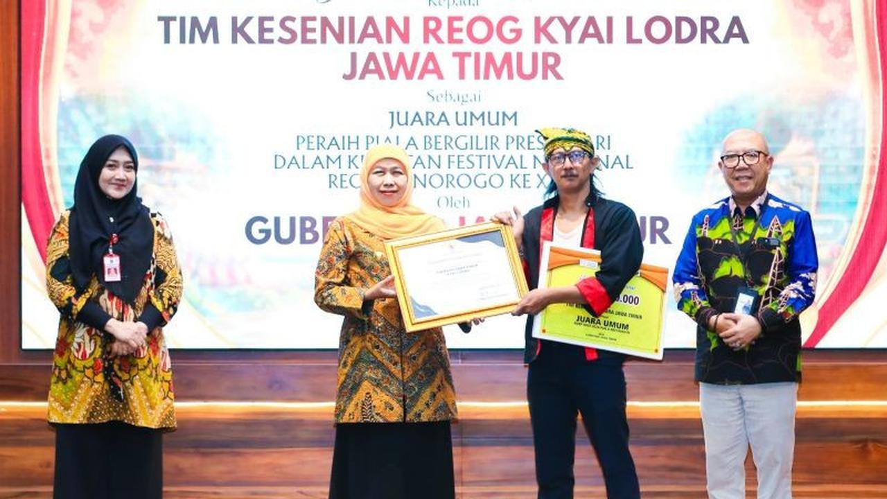 Gubernur Khofifah Ajak Perkuat Regenerasi Reog Ponorogo dan Ekosistem Budaya Jawa Timur