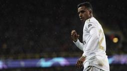 2. Rodrygo (Real Madrid) - Rodrygo didatangkan Real Madrid dari Santos pada 15 Juni 2019. Pemain muda berbakat berusia 18 tahun ini memiliki market value 50 juta euro. (AFP/Kenzo Tribouilard)