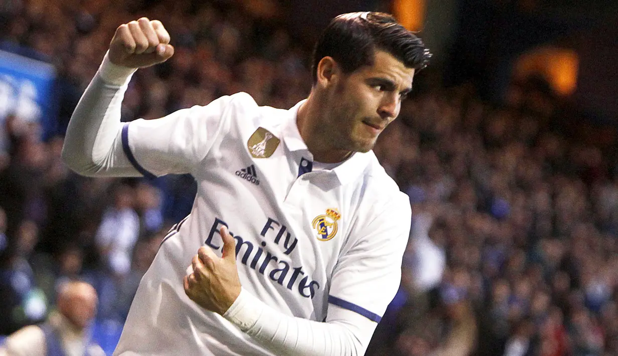 Bersama Chelsea, Alvaro Morata berpeluang menjadi penyerang utama di lini depan. Sebab, manajer tim London Biru, Antonio Conte, mengindikasikan bakal melepas Diego Costa ke klub lain. (EPA/Cabalar)