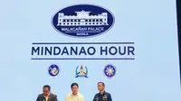 Anggota Satgas Pemulihan Marawi dari kiri ke kanan Kristoffer James Purisima, Menardo Guevarra, Rstituto Padilla (Foto: Citra Dewi/Liputan6.com)