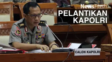 Setelah menjalani rangkaian proses, calon tunggal Kapolri, Komjen Pol Tito Karnavian akan dilantik presiden Jokowi menjadi Kapolri