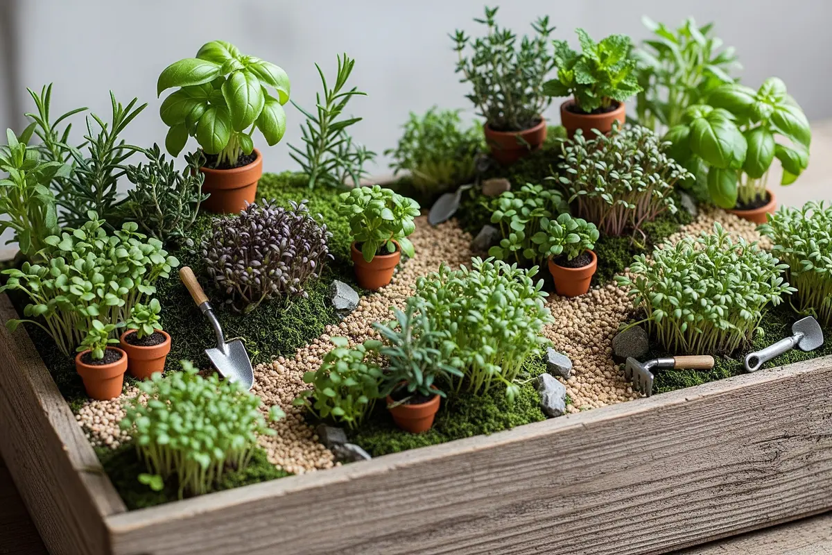 Ide Foodscape Kreatif dengan Microgreens dan Herbal/Gemini AI