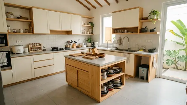 Dapur Minimalis dengan Kitchen Island Kompak