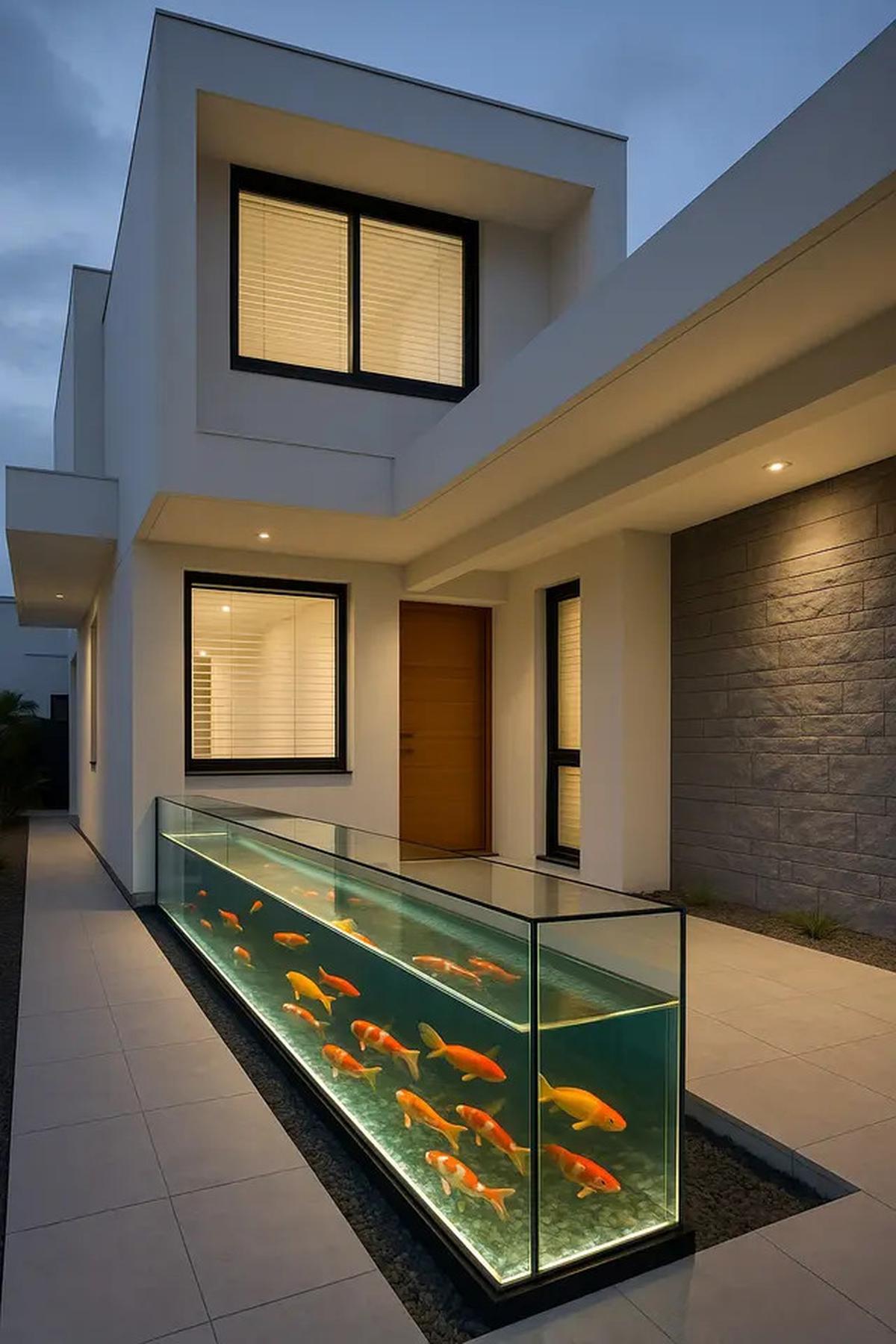 7 Inspirasi Model Rumah Sederhana dengan Kolam Ikan di Depan, Jadi Tren di 2025