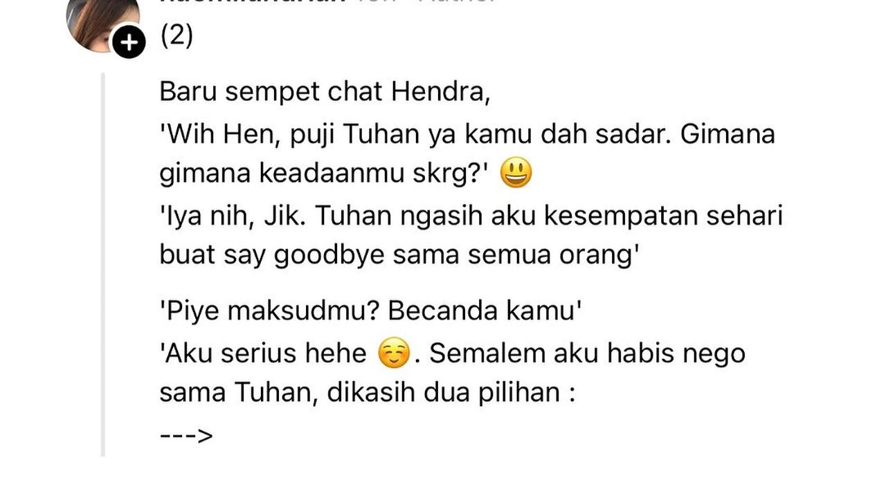 Cerita Haru Pria Bangun dari Koma Dikira Sehat Ternyata Pamitan Terakhir, Kisahnya Bikin Mewek