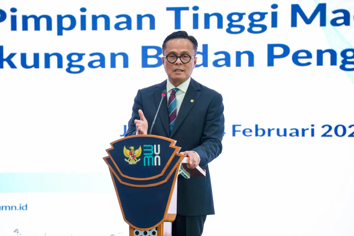 Kepala Badan Pengaturan BUMN (BP BUMN), Dony Oskaria resmi melantik puluhan pejabat eselon I dan II. Foto; Arief Rachman Hakim