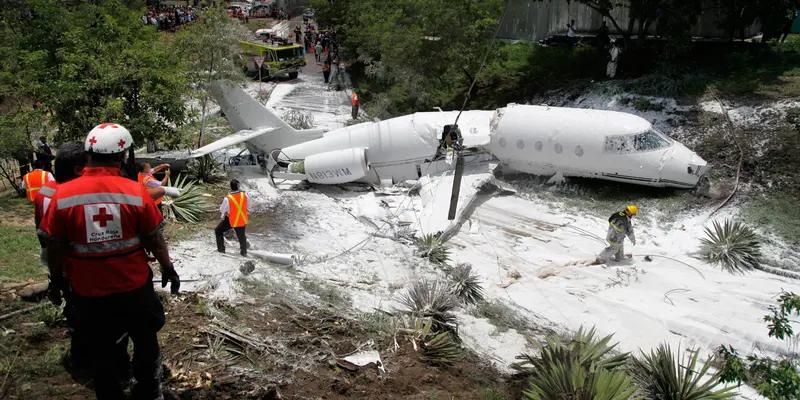 Jet peribadi Tergelincir di Honduras