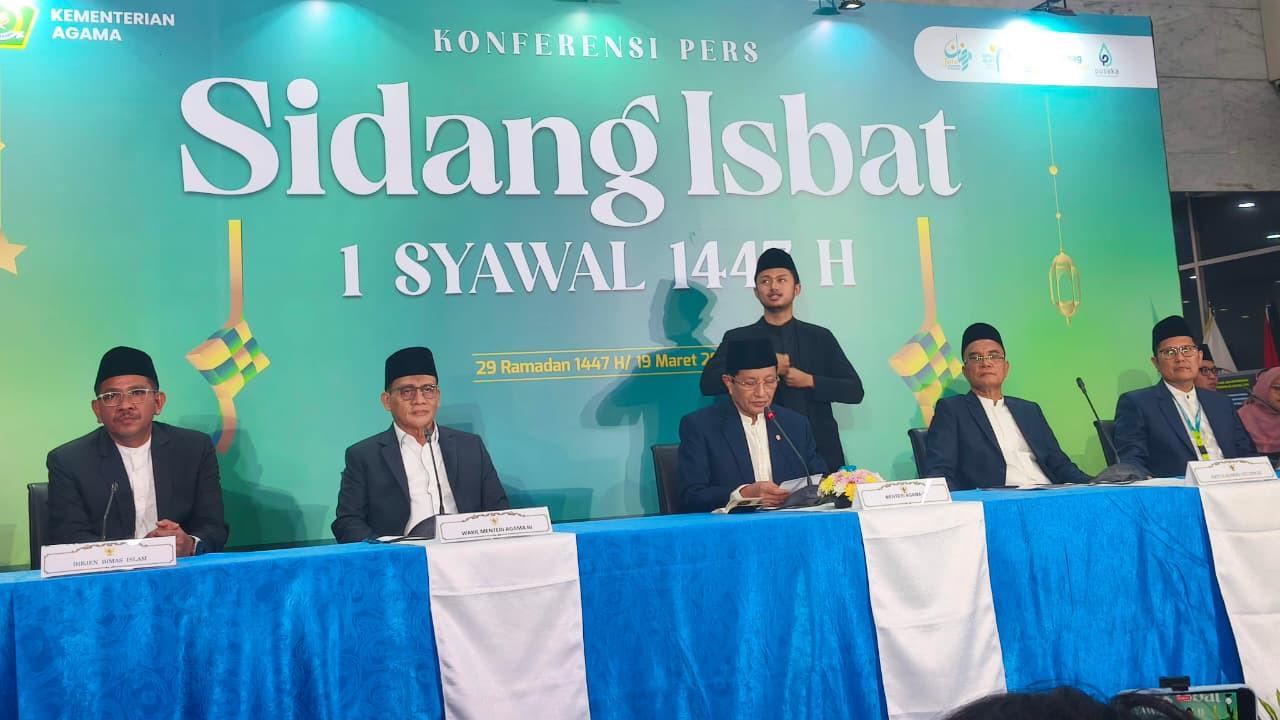 Hasil Sidang Isbat: Lebaran Idulfitri 1 Syawal 1447 Hijriah Sabtu 21 Maret 2026
