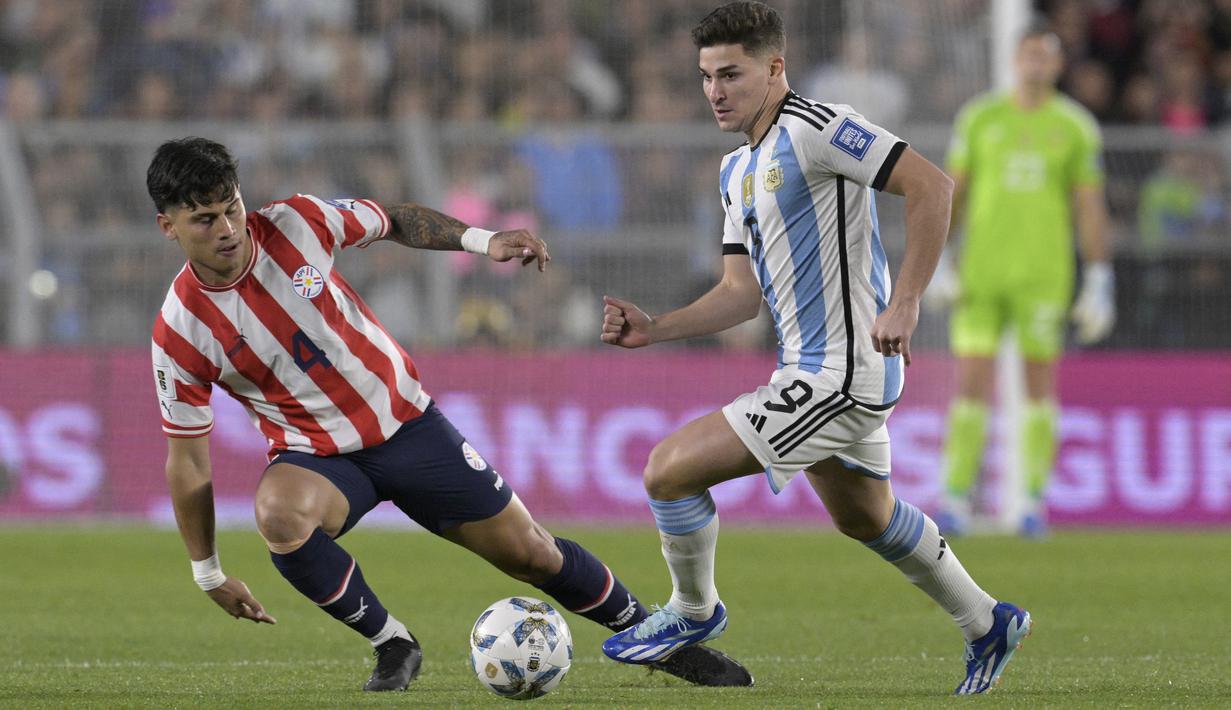 Argentina selalu menang pada tiga laga yang dimainkan. (JUAN MABROMATA / AFP)