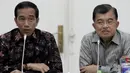 Presiden Joko Widodo didampingi Wakil Presiden Jusuf Kalla memimpin rapat bersama pimpinan Badan Umum Milik Negara (BUMN) di Istana Bogor, Jawa Barat, Senin (16/2/2015). (Liputan6.com/Faizal Fanani)