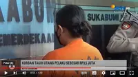 PS, ibu muda tersangka kasus pembunuhan seorang debt collector yang jasadnya terbungkus kasur di Sukabumi, Jawa Barat. (YouTube Liputan6)