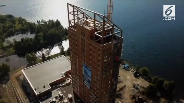 VIDEO: Bangunan Kayu Tertinggi di Dunia Dibangun di Norwegia