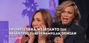 Ekspresi Sara Wijayanto tak Kalah Epic dari Penampilan Demian