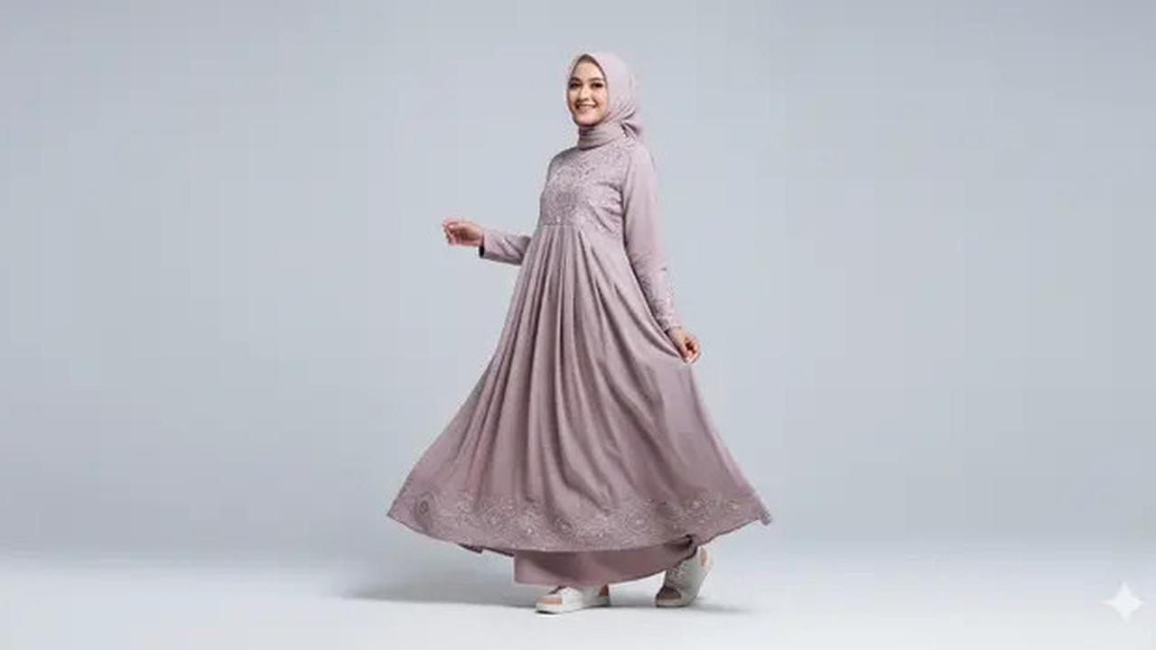 8 Model Gamis Syari Bahan Jatuh Enggak Bikin Gerah, Stylish untuk Berbagai Acara di 2025