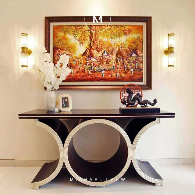 Desain Interior Rumah Eklektik Modern dengan Sentuhan Oriental