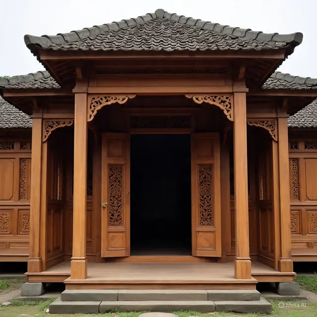 Gambar Rumah Kayu Sederhana Ukuran 6x9 di Kampung