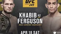 UFC 249: Khabib Nurmagomedov melawan Tony Ferguson pada 18 April 2020 di Broklyn, Amerika Serikat.