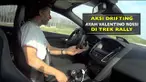 Ayah legenda MotoGP Valentino Rossi, Graziano Rossi, drifting dengan mobil di Pista Flat Track, sirkuit Misano.