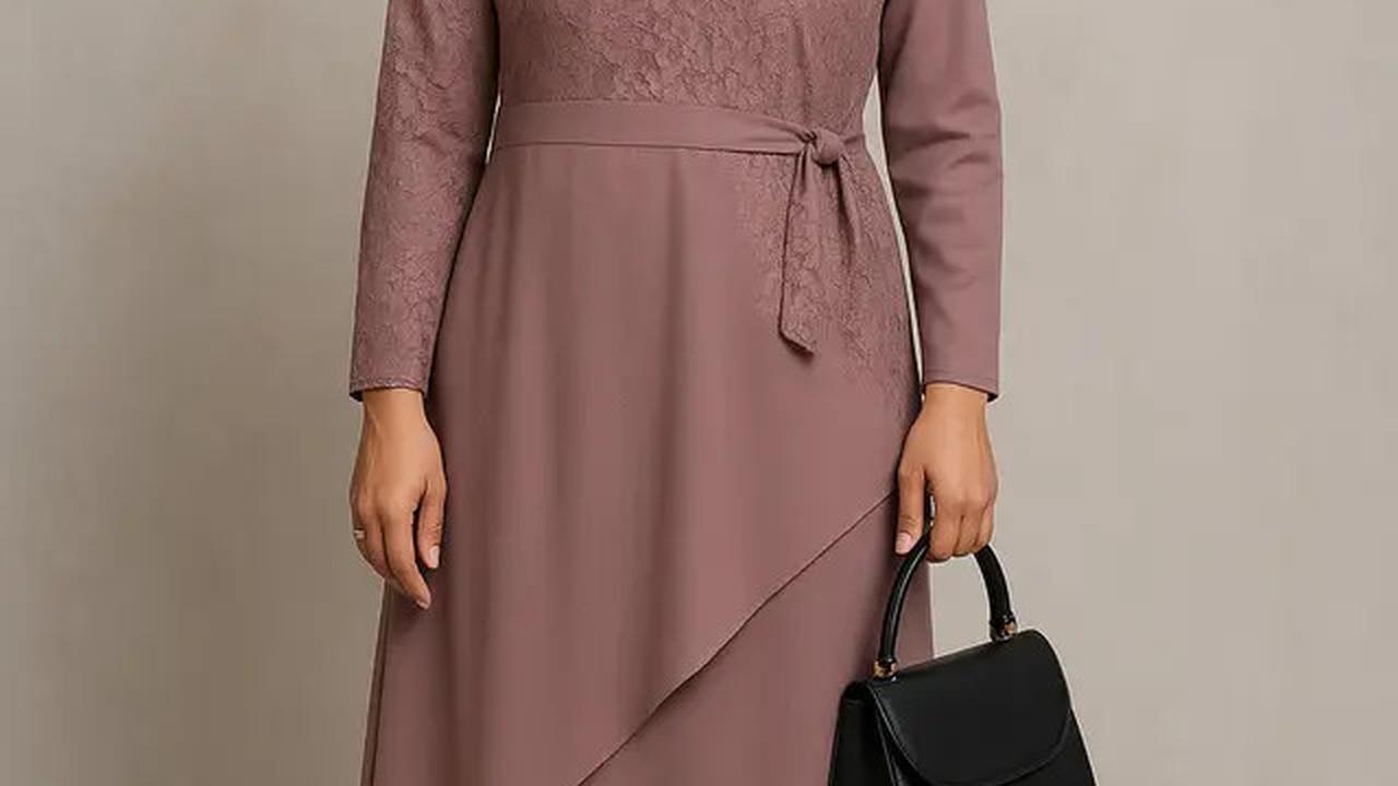 10 Rekomendasi Gamis Brokat Tali Samping untuk Ibu-ibu Usia 40 Tahun