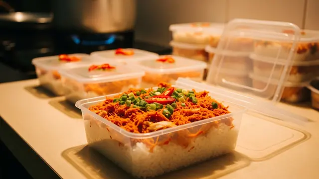 Ide Jualan Menu Sahur Modal Rp100 Ribuan Nasi Ayam Suwir Pedas