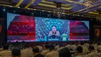 Menteri Koordinator Bidang Perekonomian Airlangga Hartarto dalam Rapat Kerja Teknis Fungsi Reskrim Polri Tahun 2024 yang digelar secara hybrid di Bali, Selasa (15/5/2024) (Foto: Kemenkoperekonomian)
