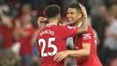 <p>Manchester United pesta gol saat menjamu Chelsea pada laga tunda pekan ke-32 Liga Inggris 2022/2023. Setan Merah menang telak 4-1 atas tamunya. (AP Photo/Dave Thompson)</p>