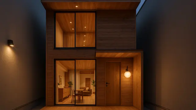Rumah Sederhana Tapi Mewah di Lahan Sempit dengan Lantai Kayu