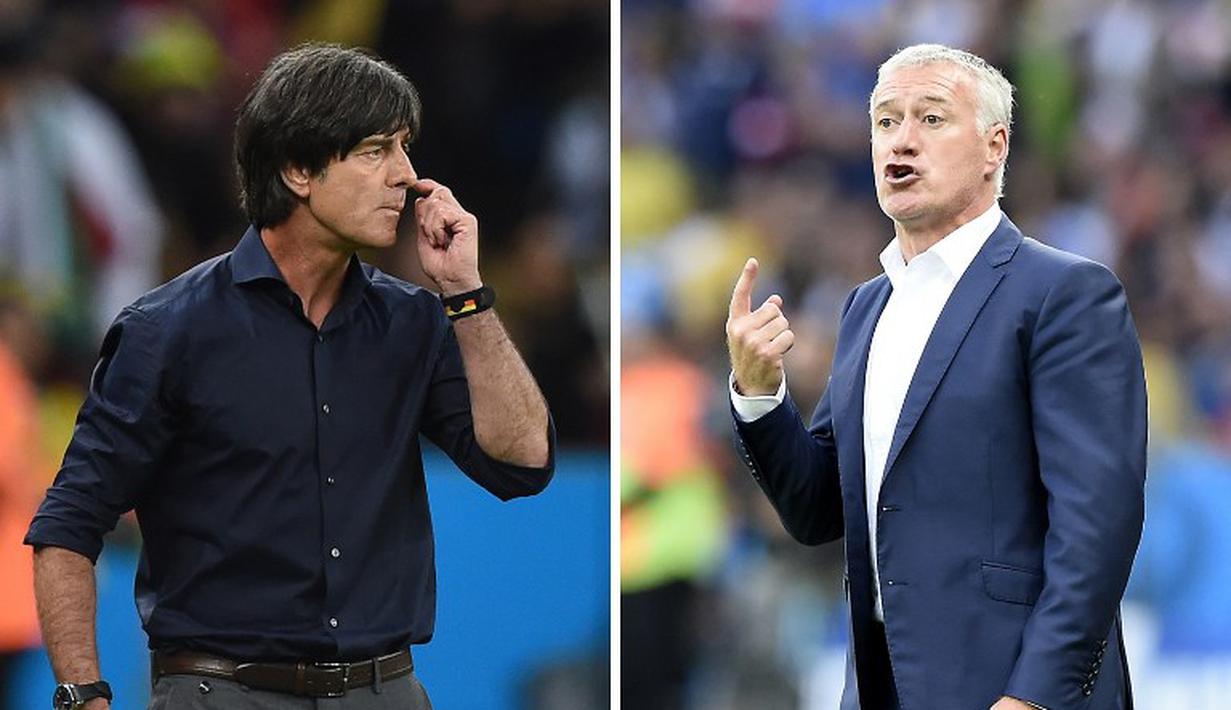 Jerman vs Prancis akan saling bunuh di babak 8 besar Piala Dunia 2014 di Stadion Maracana,Jumat (4/7/2014) (AFP PHOTO/ FRANCK FIFE/KIRILL KUDRYAVTSEV)