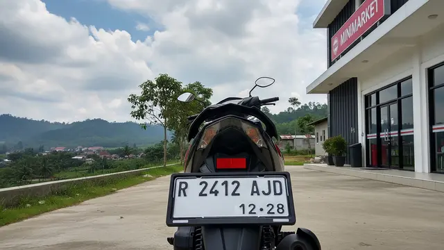 Ilustrasi Tanda Nomor Kendaraan Plat R