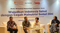 Diskusi dalam acara Pekan Sadar Nutrisi di kawasan Menteng, Jakarta Pusat, Selasa (17/9/2024).